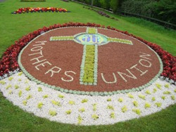 The MU's anniversary flower-bed in Broughshane
